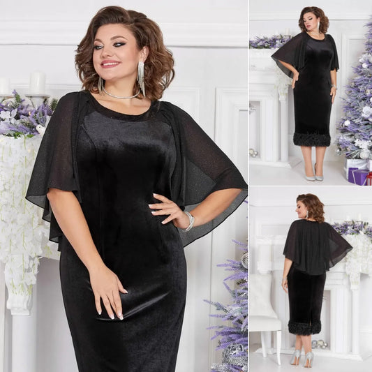 🌹🌹【S~5XL】2024 noua rochie neagra eleganta si confortabila