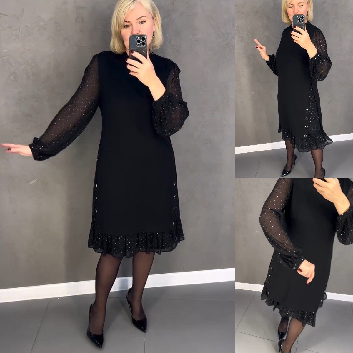 💖【S-5XL】Stil nou de toamnă și iarnă elegant de înaltă calitate, rochie