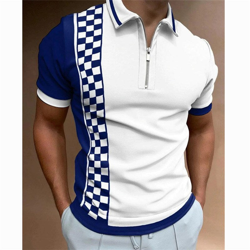 👔【S-6XL】【cumpara unul si primesti unul gratis】Tricou cu fermoar cu rever în stil nou