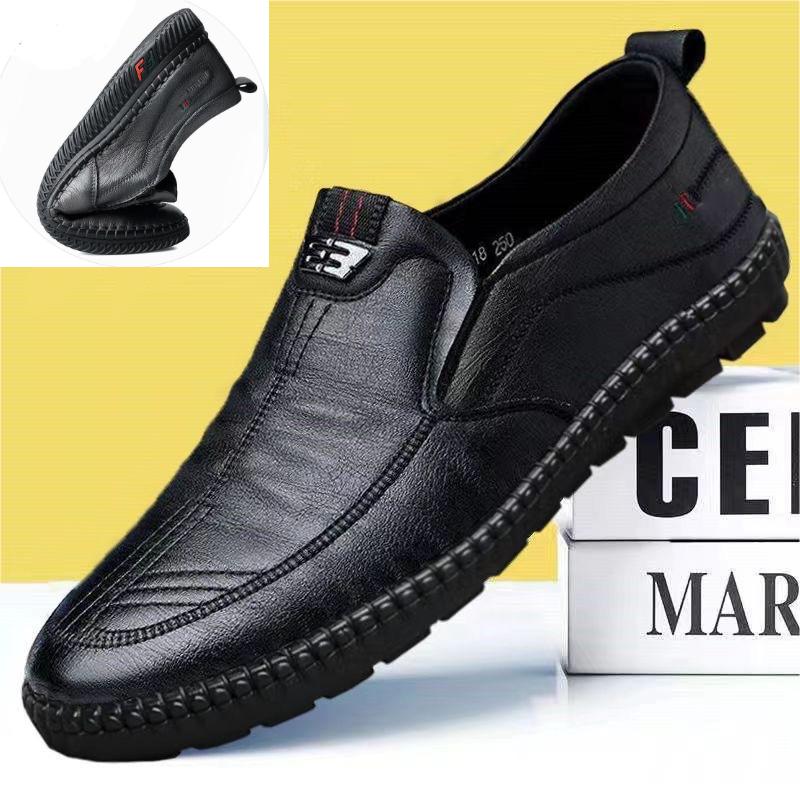 【39-44】 2024 nuevos zapatos de cuero de suela blanda para hombres