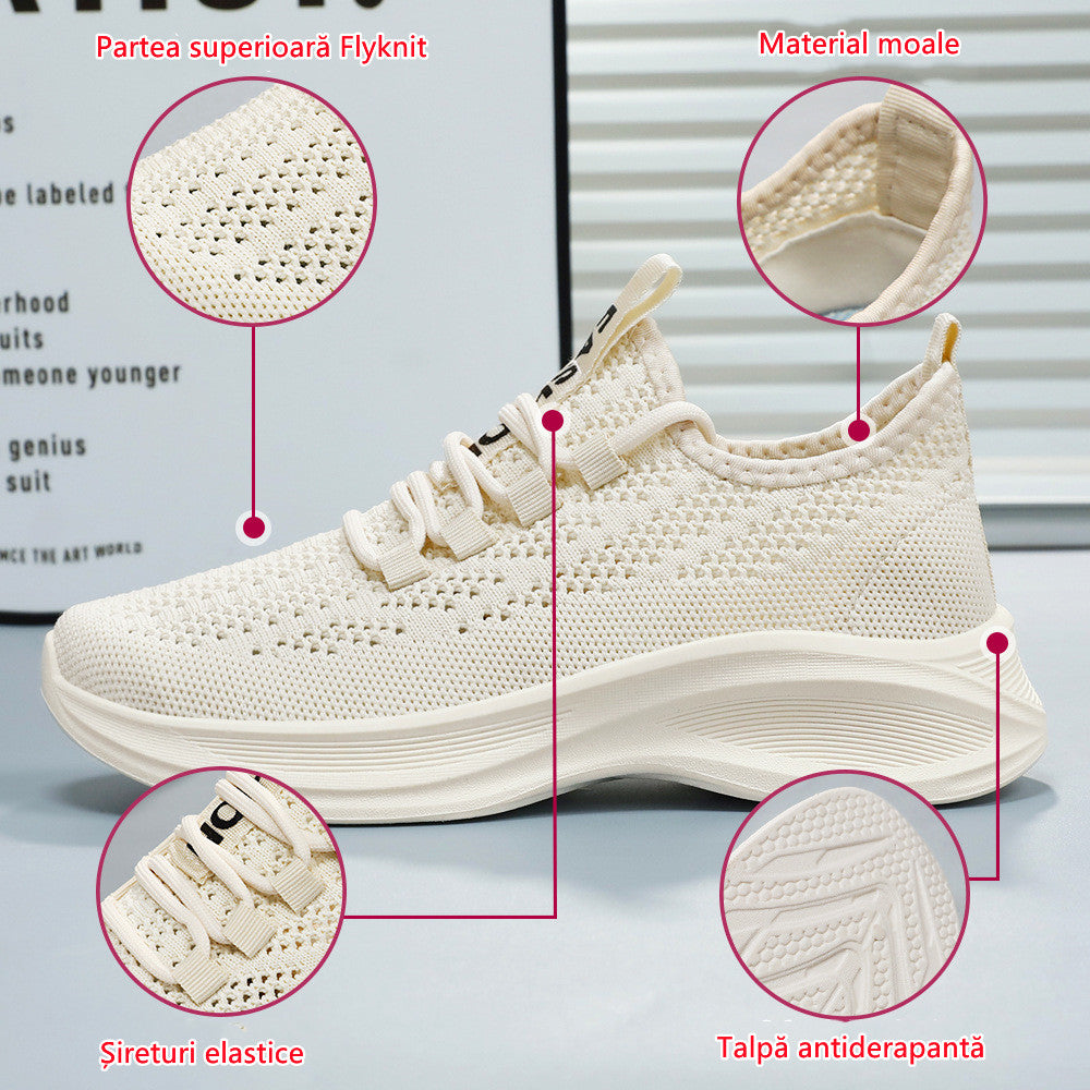 【36-41】2024 Vară de vară cu ochiuri de plasă respirabilă cu talpă moale Casual Sneakers