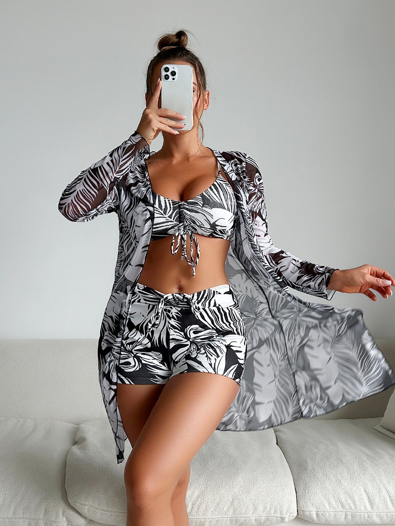 【Vânzare fierbinte】👙 Noul costum de baie din trei piese de modă nouă, mai multe culori disponibile