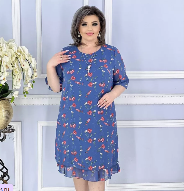 💟【S-5XL】👗2024 noua rochie eleganta din sifon floral