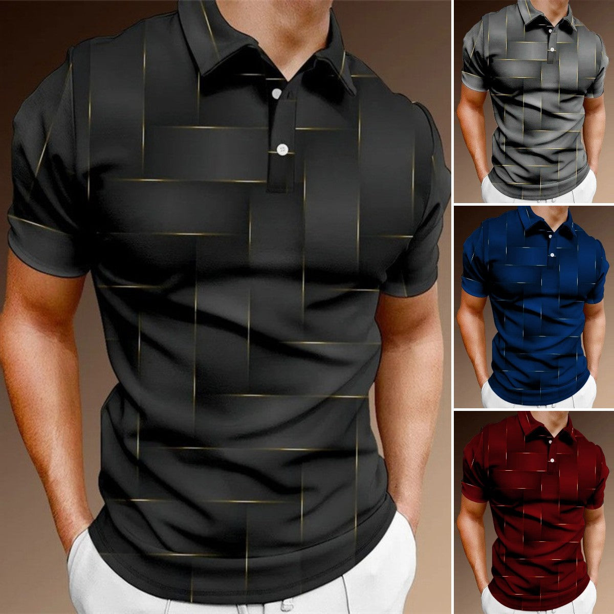 ✨【S-5XL】Vara noua moda casual nasturi topuri cu maneca scurta camasi barbati camasi POLO