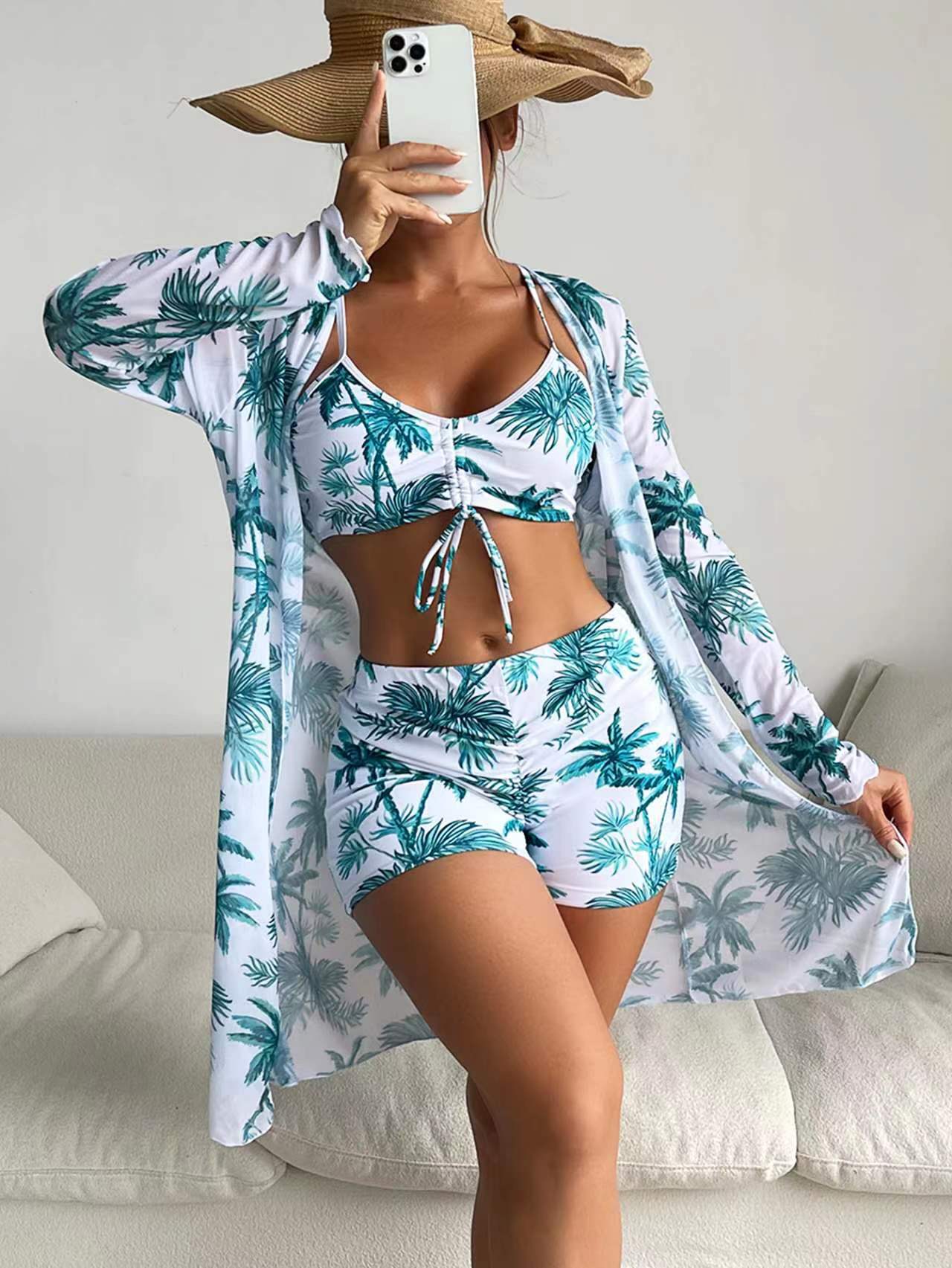 👙 Noul costum de baie din trei piese de modă nouă, mai multe culori disponibile