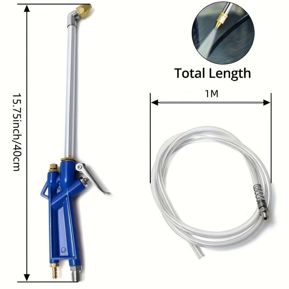 🔥 Pistol pneumatic de curățare a motorului cu furtun de 1M