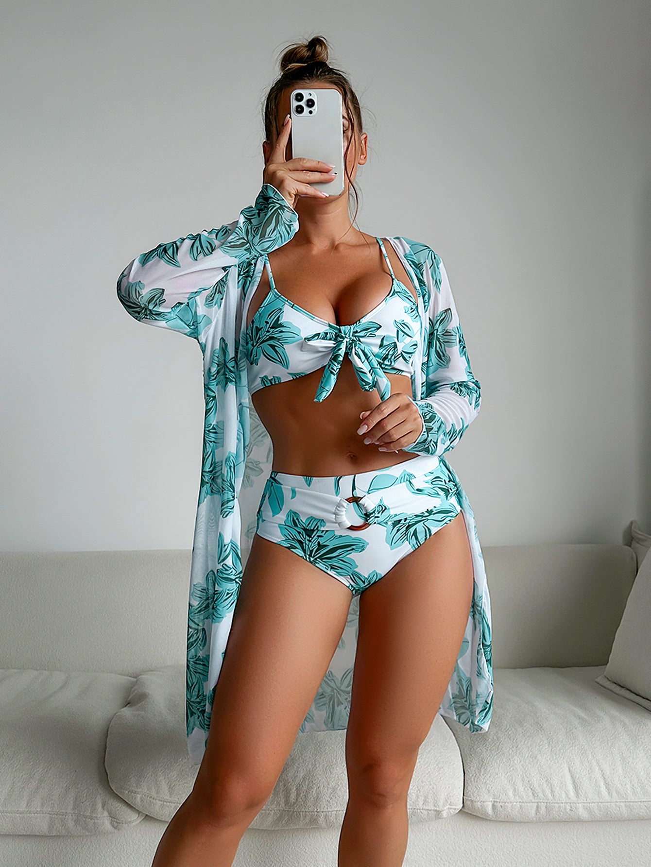 ✨👙 Noul costum de baie din trei piese de modă nouă, mai multe culori disponibile