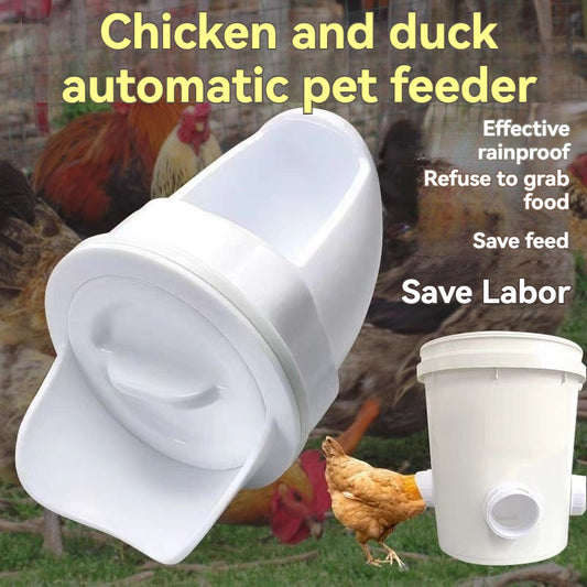 🐓【Perforator + 5 alimentatoare】Hrănitor automat pentru pui, rață și gâscă