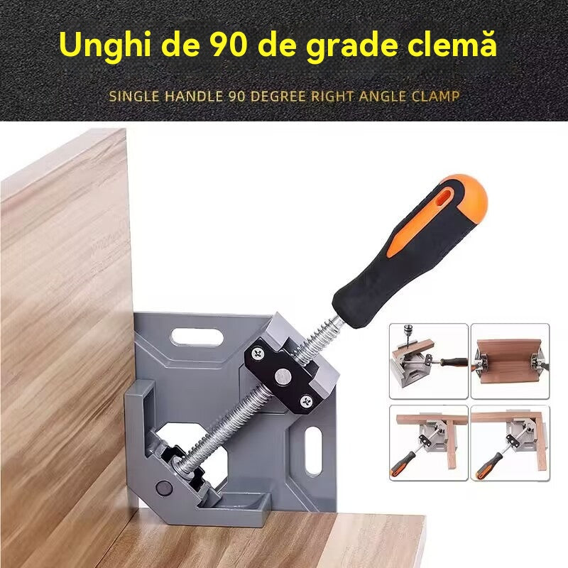 🔥【Oferta por tempo limitado】⚒️Un singur mâner 90 de grade PP plus oțel carbon clemă unghi drept clemă unghiulară pentru prelucrarea lemnului