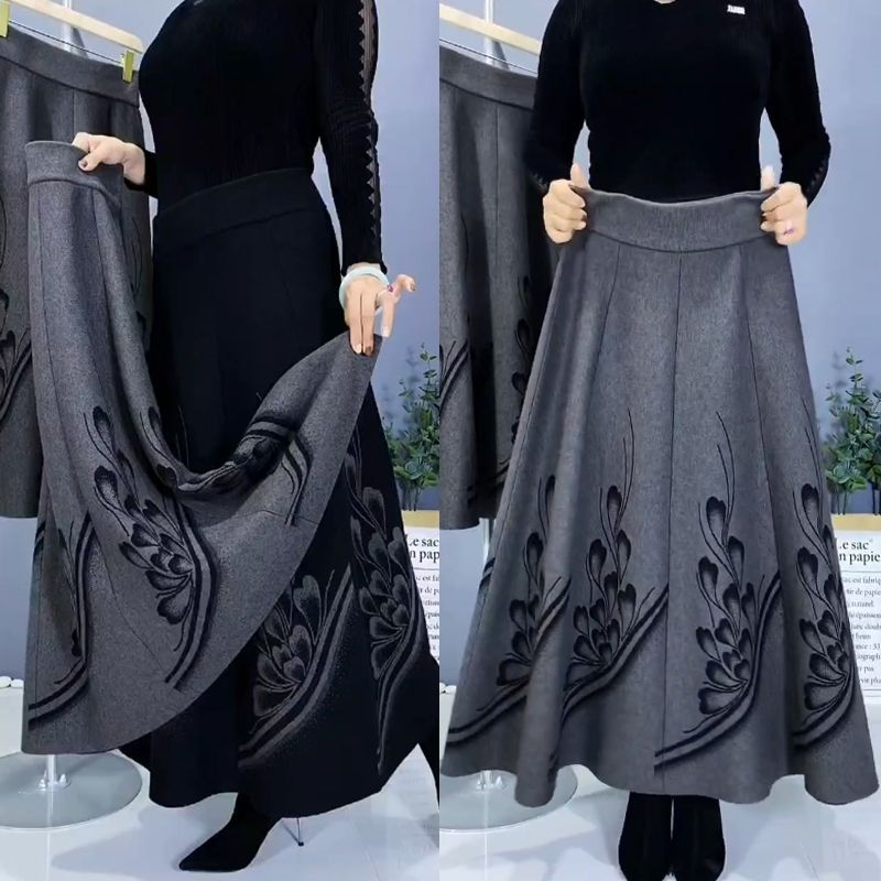 👗🎀【Reducere pe timp limitat】【S-3XL】2024 fustă de lână îngroșată de toamnă și iarnă nouă pentru femei