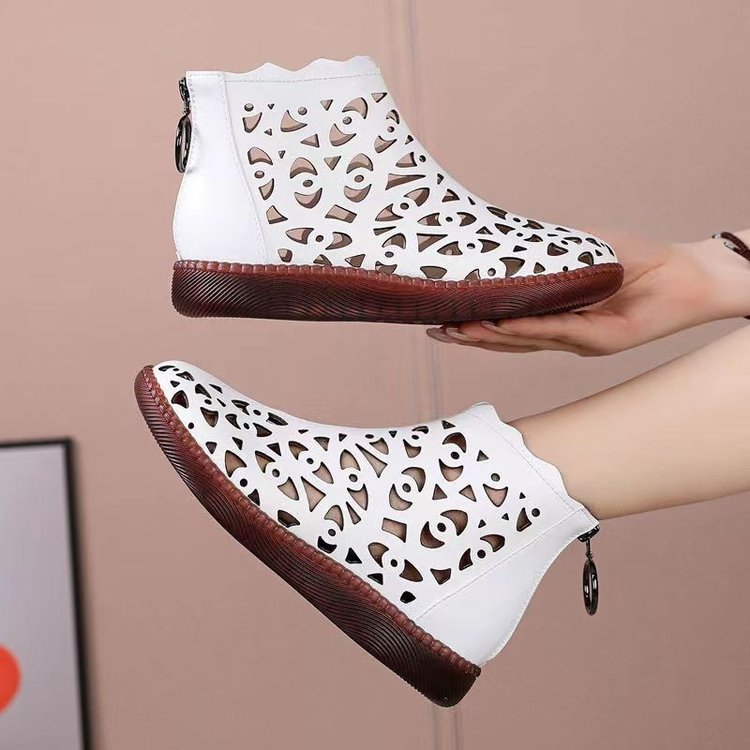 👡【35-42】2024 Noi pantofi casual din piele moale Hollow Out Flat