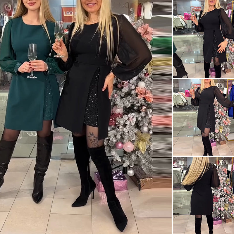 🌈💐【S-5XL】Rochie nouă, caldă și la modă, de culoare uni