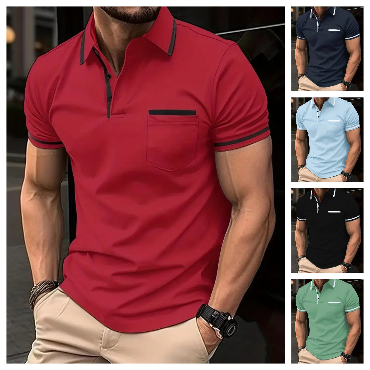 🔥🔥 【S-3XL】Tricou polo sport din bumbac pentru vara anului 2024