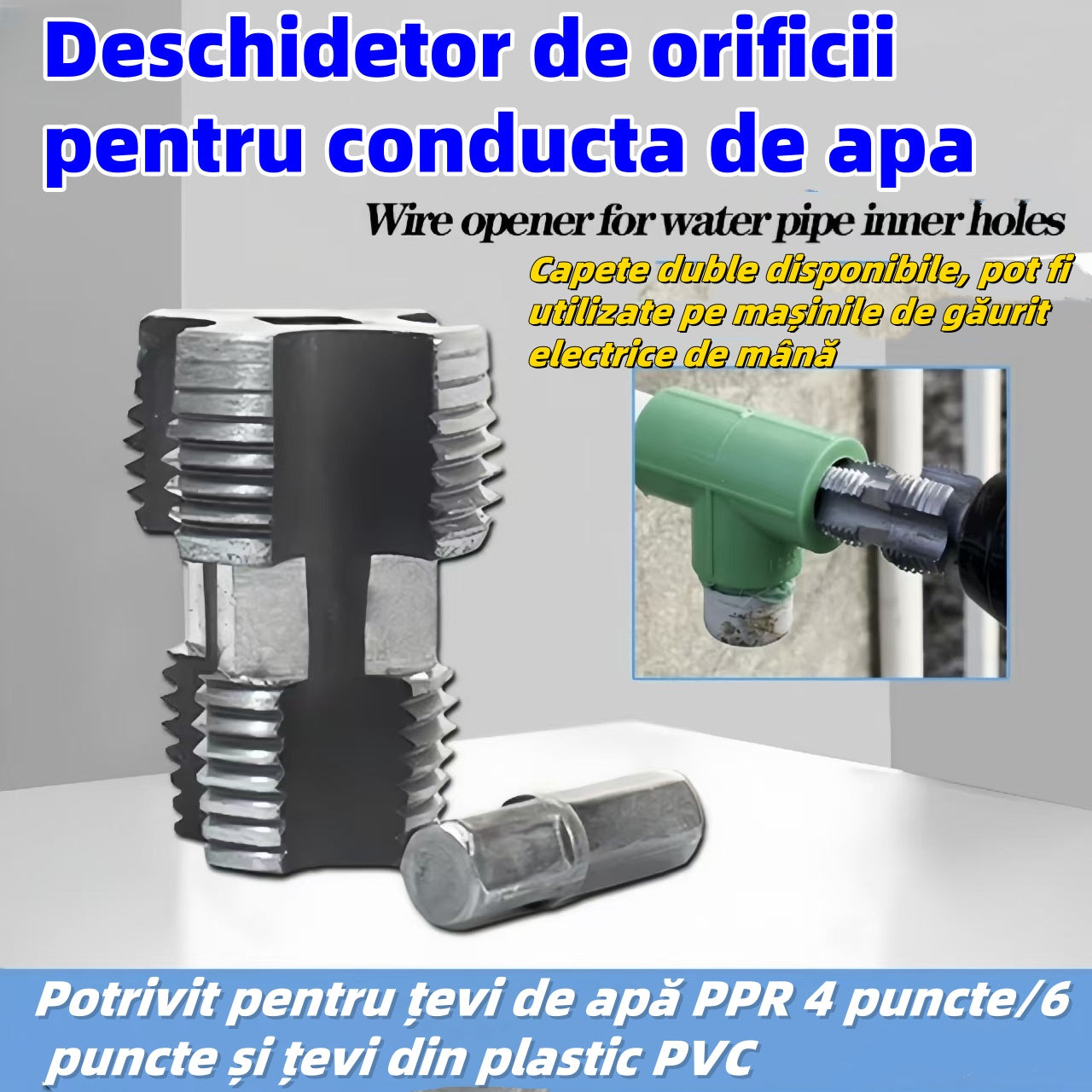 🛠️【Unelte de deschidere a sârmei interioare ale conductei de apă și set de instrumente de deschidere a sârmei exterioare】 4 puncte 6 puncte țeavă de apă PPR plastic PVC