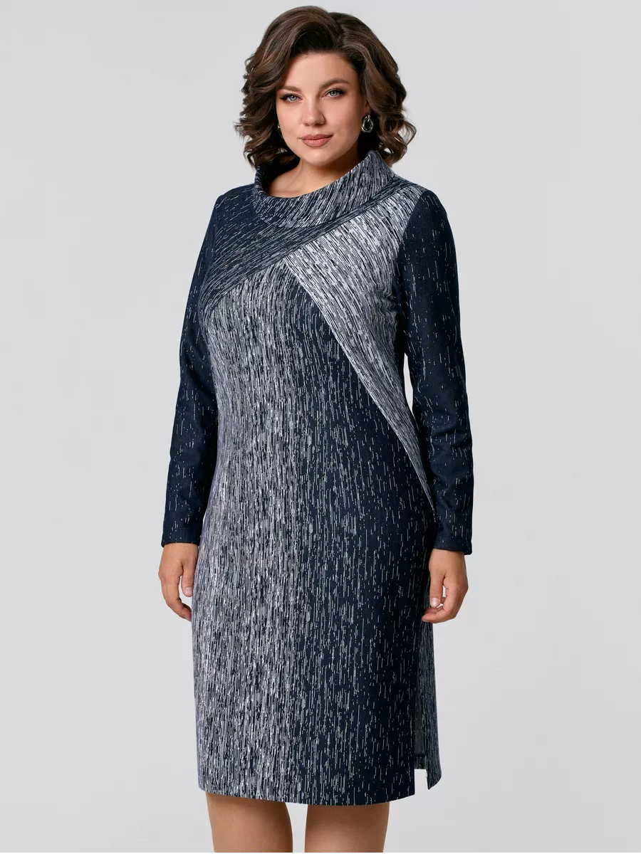 🌻【S-5XL】Rochie îngroșată cu decolteu înalt de toamnă și iarnă