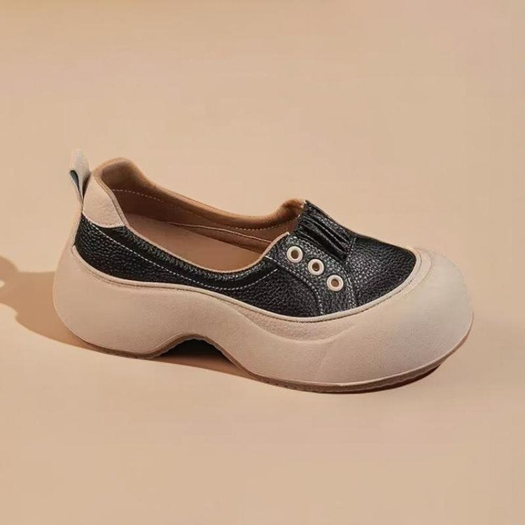 👟👟【produs nou】【35-40】2025 Pantofi casual sport confortabili, cu talpă groasă, din piele, în stil nou la modă