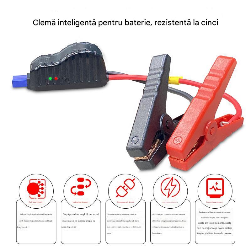 🚗🧰Convertor multifuncțional pentru pornire de urgență a bateriei auto【(interfață USB dublă)】