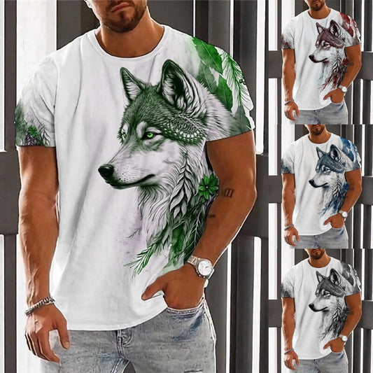 📢  Summer Hot Selling Totem Print Tricou pentru bărbați Confortabil și elegant