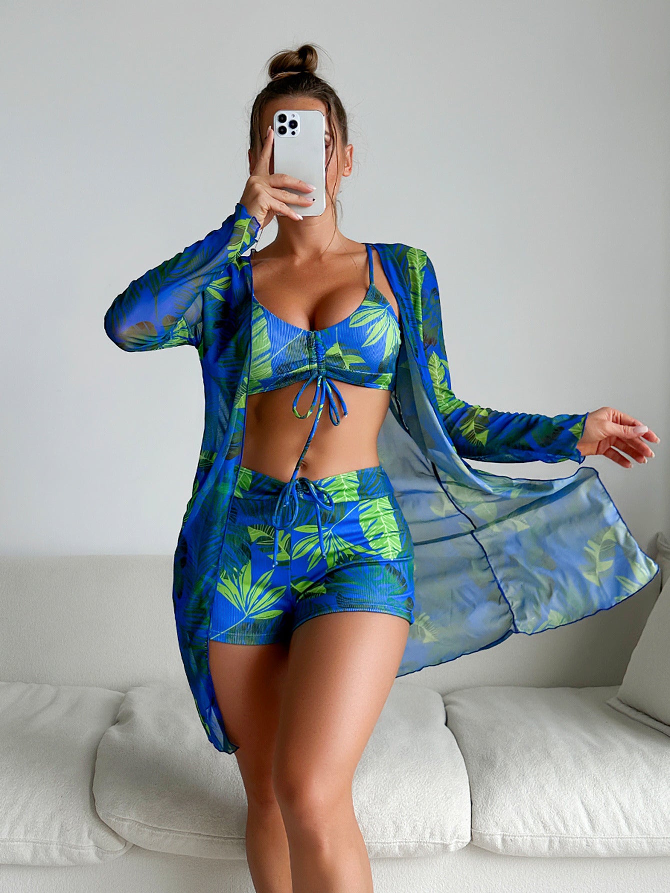 【Vânzare fierbinte】👙 Noul costum de baie din trei piese de modă nouă, mai multe culori disponibile