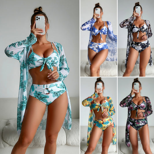 ✨👙 Noul costum de baie din trei piese de modă nouă, mai multe culori disponibile