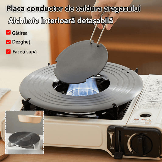 🔥【Cumpără 1 primești 1 gratis】 🍳Placă conducătoare de căldură pentru aragaz de uz casnic  (potrivită pentru gătit, prepararea supei, dezghețarea ingredientelor，protejează oala de arderea neagră bucată)